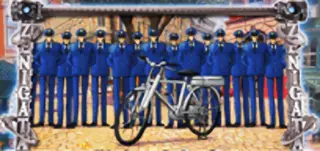 警官＋自転車