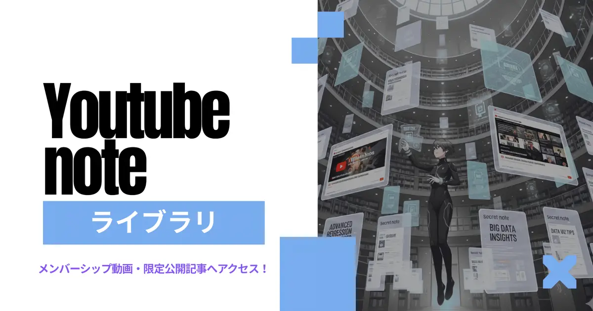 Youtube・noteライブラリのアイキャッチ画像