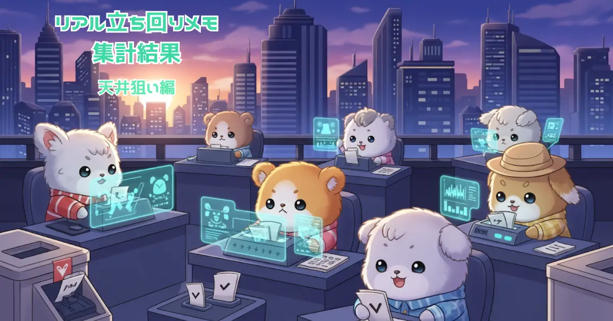 リアル立ち回りメモ 集計結果 天井狙い編のTOP画像